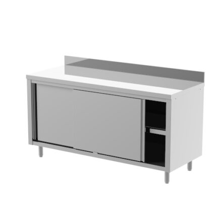 Inox sto zatvoren sa dve police - Inox stolovi - Inox neutralna oprema - Profesionalna ugostiteljska oprema Jeti doo.